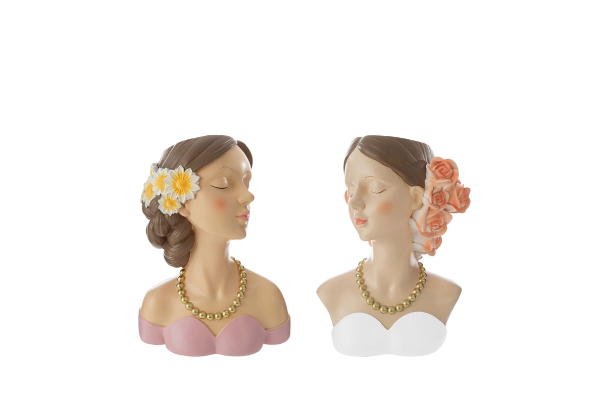 Vaso a forma di ragazza 2 ass. 13,5x10,5x18,5H con shopper - Le Stelle