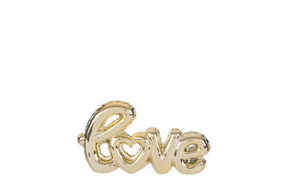 Scritta 'Love' porcellana oro 12,5x2,5x5H - Le Stelle