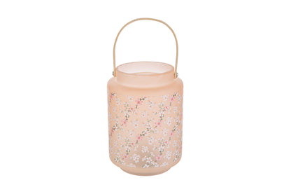 Lampada in vetro Magnolia con maniglia in legno D12 H17 con shopper - Le Stelle