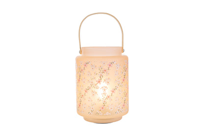 Lampada in vetro Magnolia con maniglia in legno D12 H17 con shopper - Le Stelle