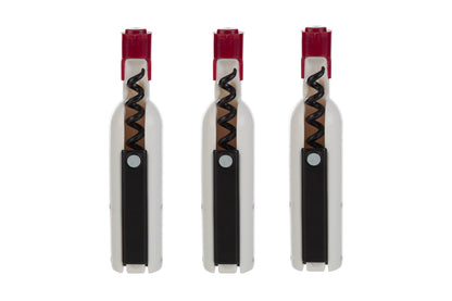 Bottiglie di vino ass. con 3 accessori per vino H11,5cm - Le Stelle