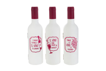Bottiglie di vino ass. con 3 accessori per vino - Le stelle