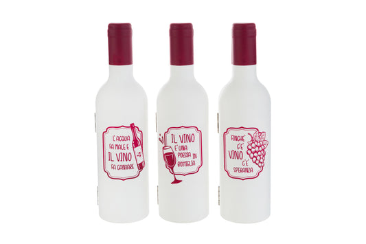 Bottiglie di vino ass. con 3 accessori per vino - Le stelle