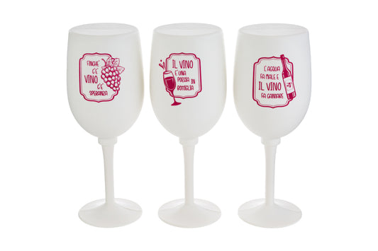 Calice di vino ass. con 3 accessori per vino - Le stelle