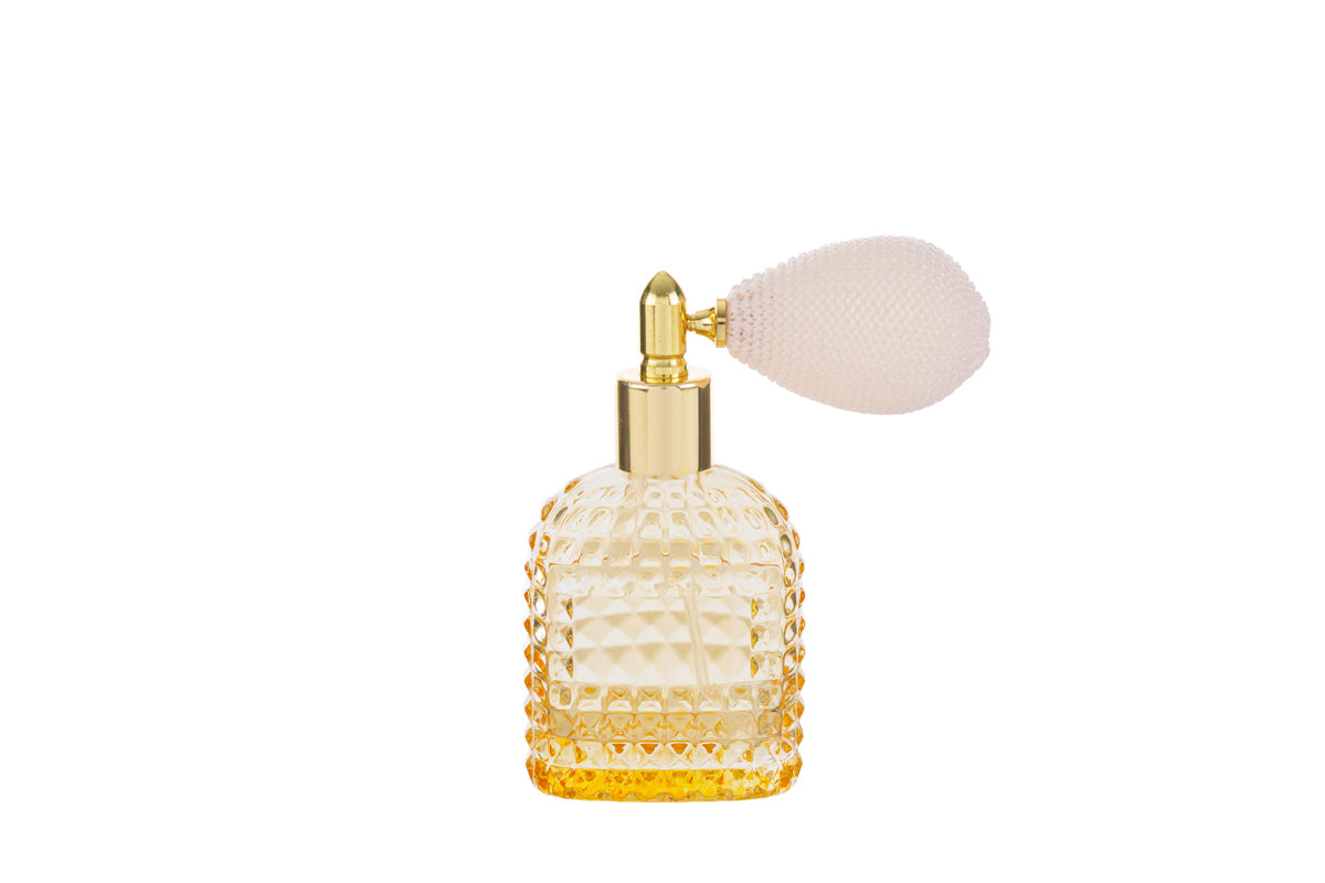 Portaprofumo spray 30ml ricaricabile giallo 5x3x9 con astuccio - Le Stelle