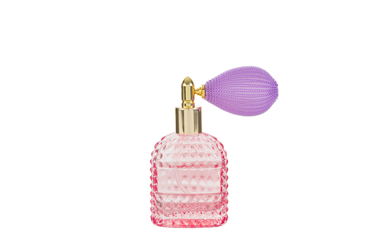 Portaprofumo spray 30ml ricaricabile rosa 5x3x9 con astuccio - Le Stelle