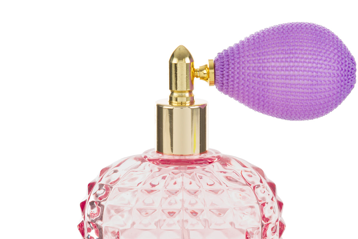 Portaprofumo spray 100ml ricaricabile rosa 6,5x4x12 con astuccio - Le Stelle