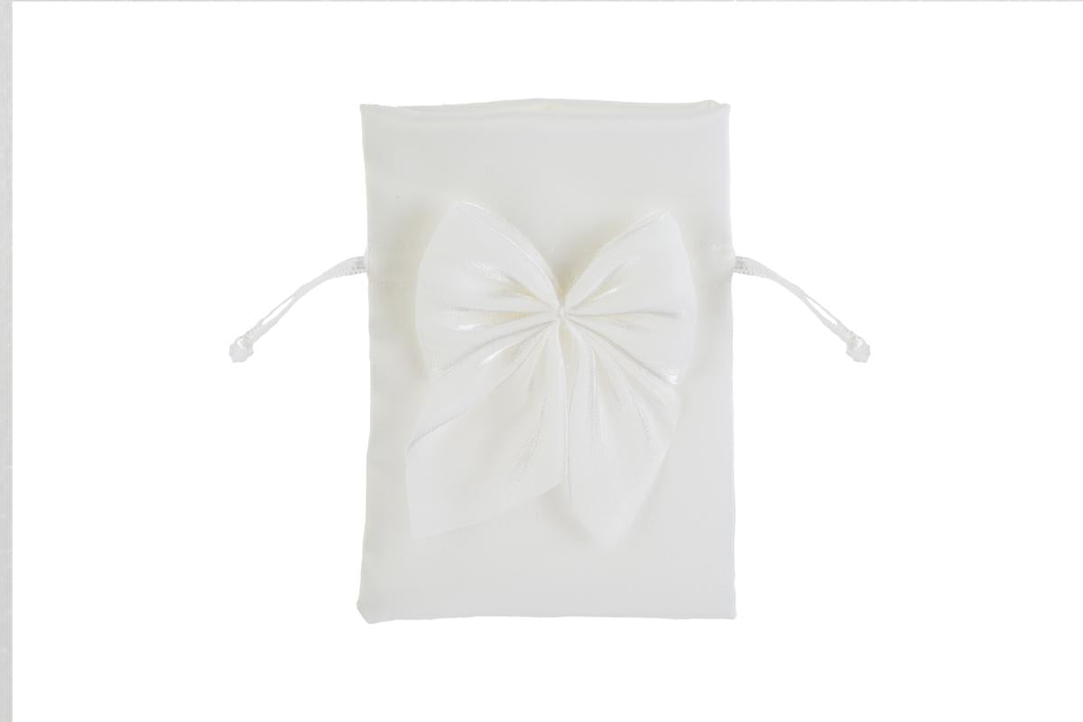 Sacchetto in raso con fiocco bianco 10x14 - Le Stelle