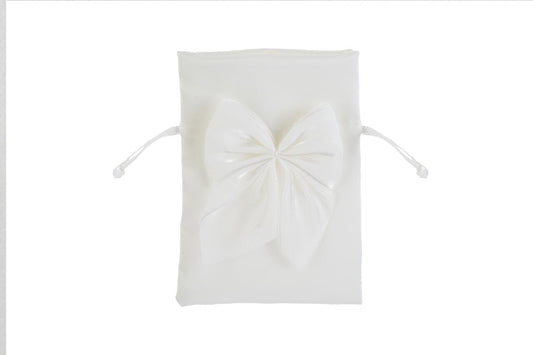 Sacchetto in raso con fiocco bianco 10x14 - Le Stelle