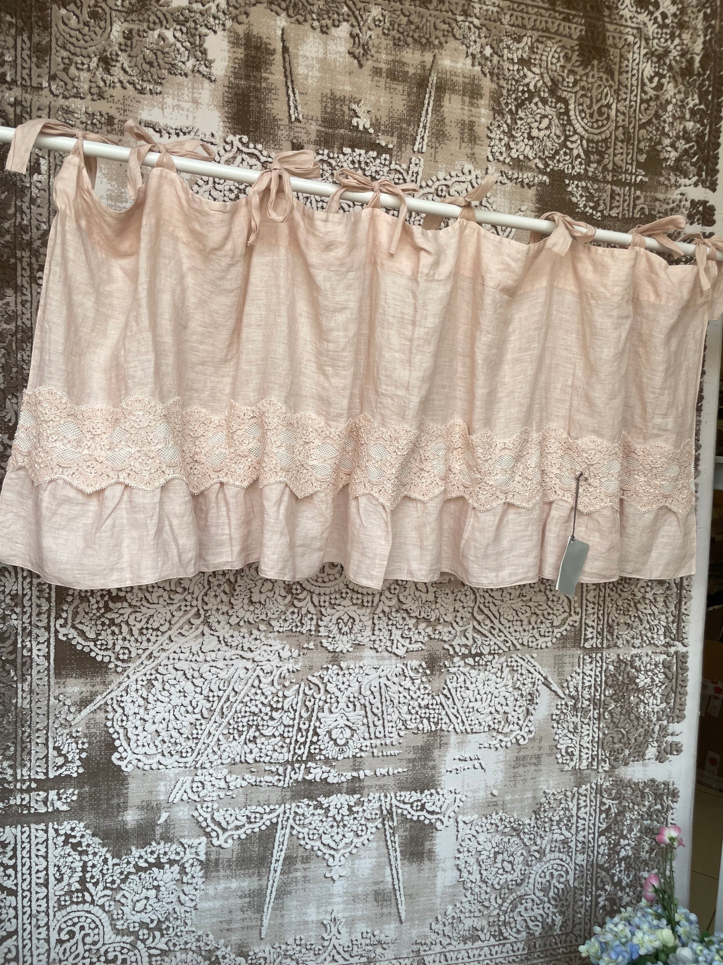 Mantovana volant Petra colore polvere di cipria - Chez moi