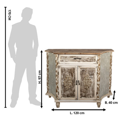 Credenza con due ante 120x40x97 - Clayre&Effe