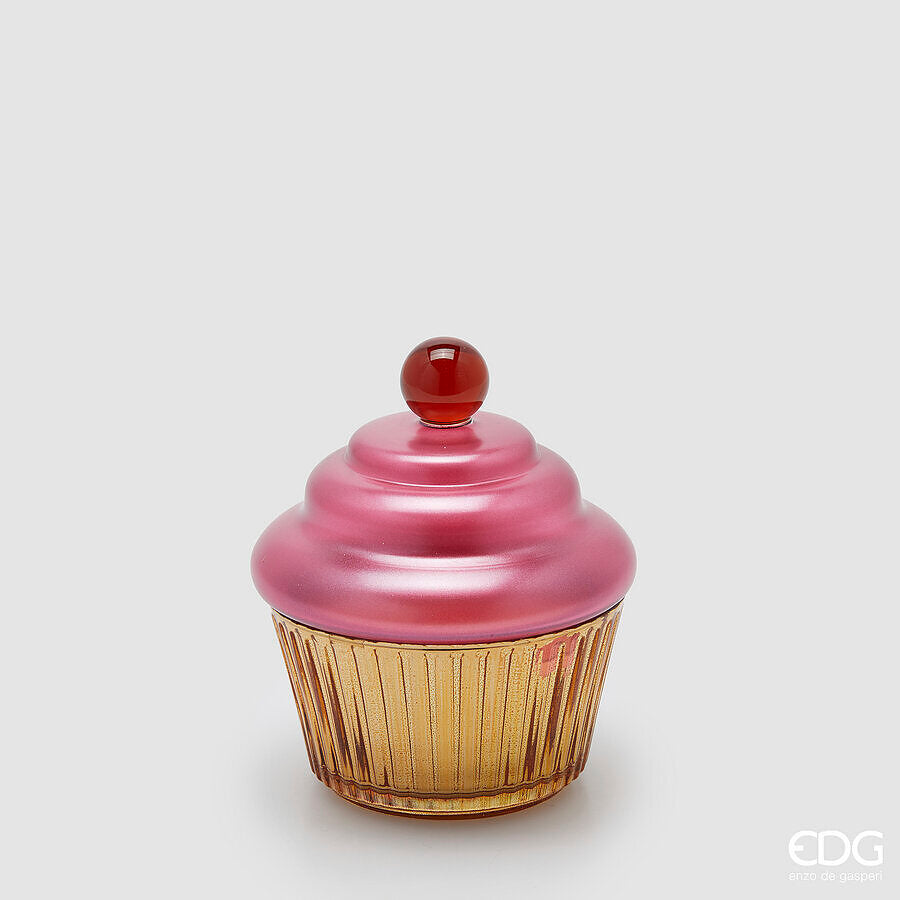 Candela Cupcake 'Cranberry&Pomegranate' D12 H14,5 - EDG