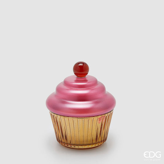 Candela Cupcake 'Cranberry&Pomegranate' D12 H14,5 - EDG