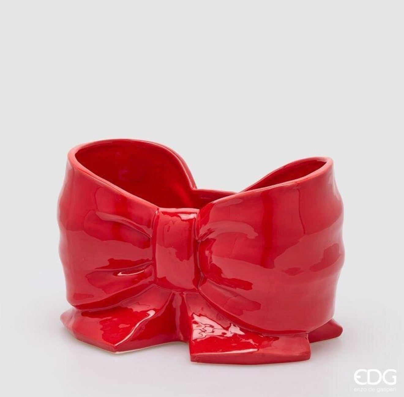 Vaso Fiocco rosso L34xP24xH21- EDG