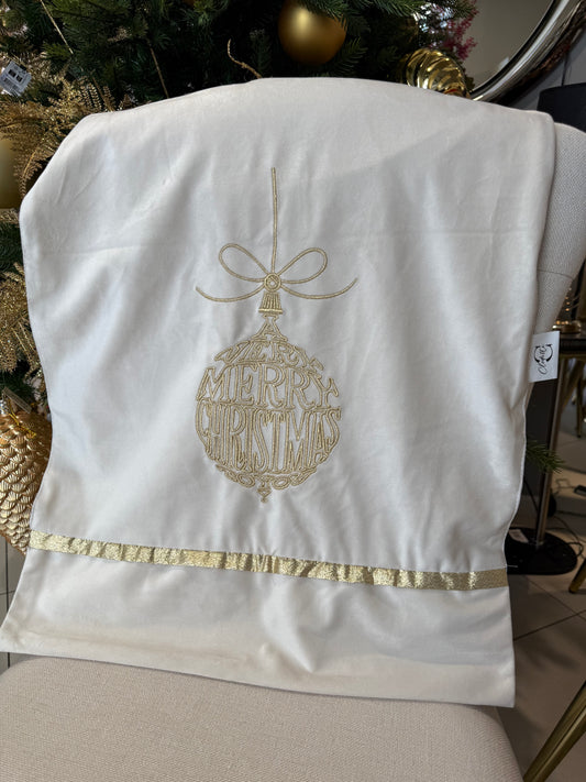 Runner natalizio con sfera e scritta ‘Merry christmas’ 155x45 - Clodette