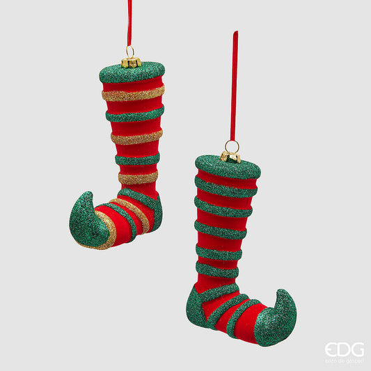 Decoro albero da appendere a forma di calza H13 - EDG