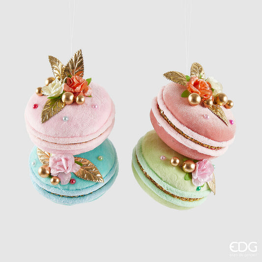 Decoro natalizio in tessuto a forma di macaron D10XH14 - EDG