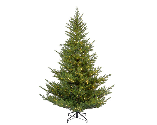 Alberi di natale verde 'Nordmann fir pre-lit' con LED D147xH240 - Kaemingk