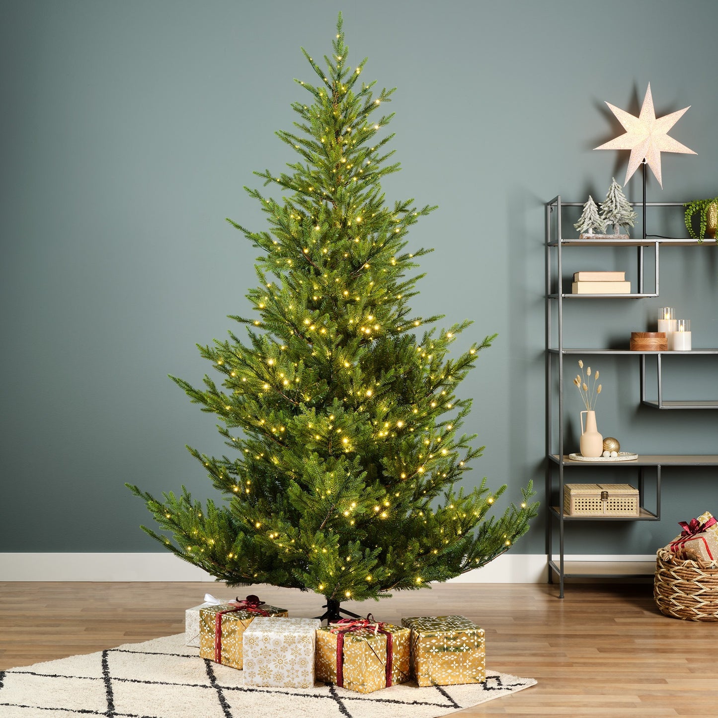 Alberi di natale verde 'Norway spruce' con LED D147xH210 - Kaemingk