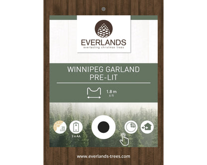 Festone ghirlanda 'Winnipeg' con Led L180xD30 - Kaemingk