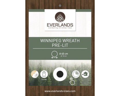 Ghirlanda natalizia verde con LED 'Winnipeg' D40 - Kaemingk