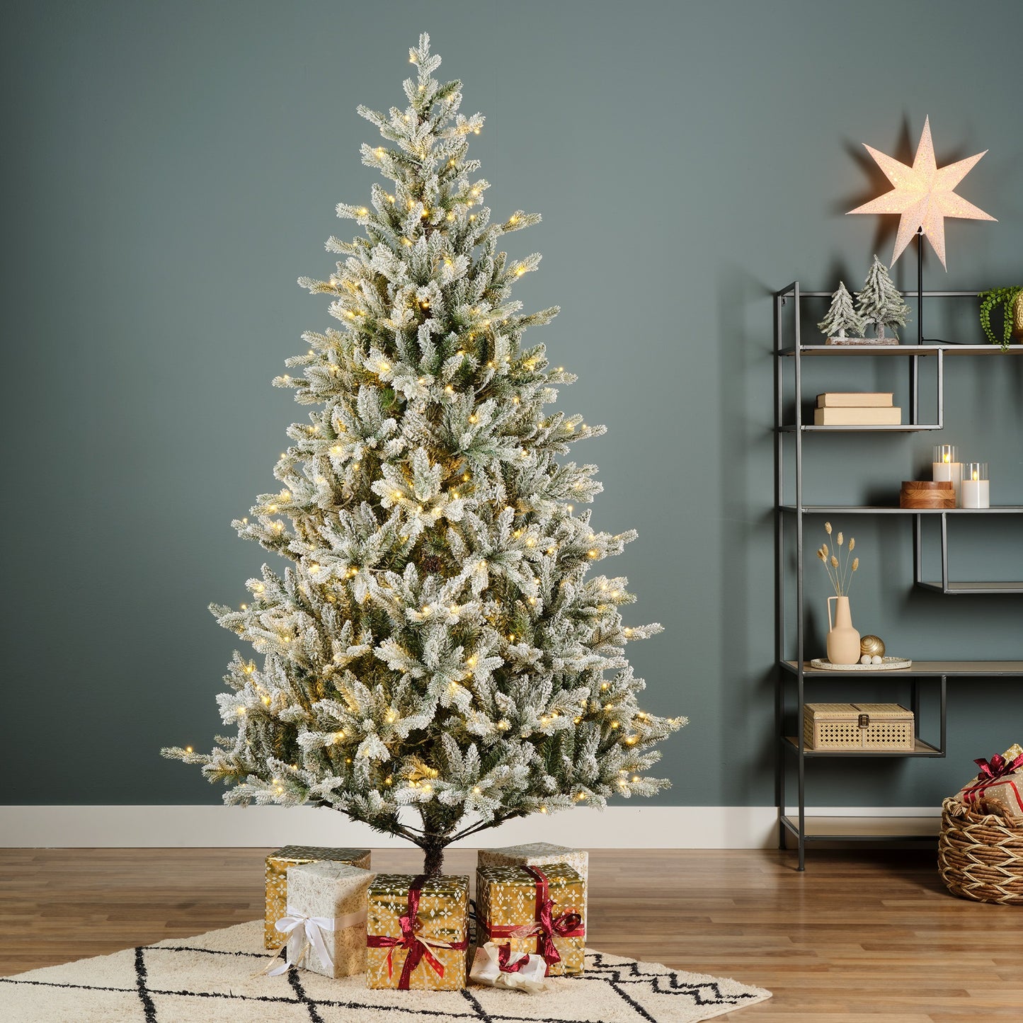 Albero di natale innevato 'Allison pine snowy pre-lit' con LED' D127 x H210 - Kaemingk