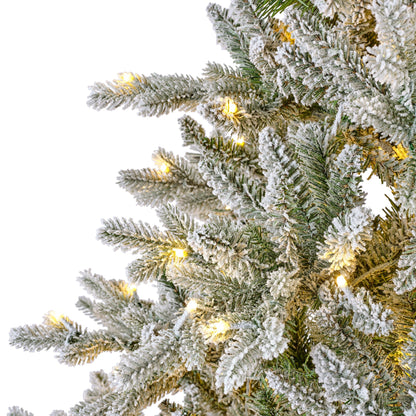 Albero di natale innevato 'Allison pine snowy pre-lit' con LED' D127 x H210 - Kaemingk