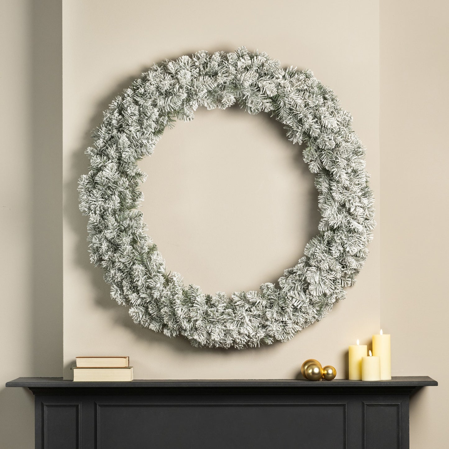 Ghirlanda natalizia innevata 'Imperial wreath snowy' D120 H25 - Kaemingk