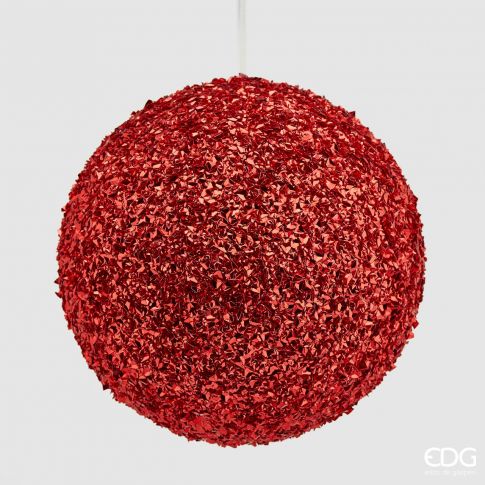 Palla glitter rossa pvc D20 - EDG