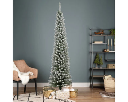 Alberi di natale 'Pencil pine snowy' D70 x H240 - Kaemingk