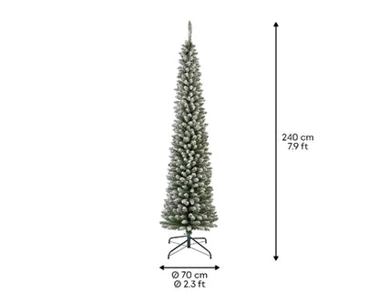 Alberi di natale 'Pencil pine snowy' D70 x H240 - Kaemingk