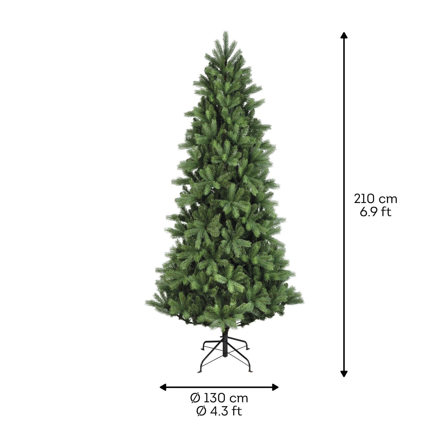 Albero di natale 'Ottawa Fir Pre-Lite' senza led D130 H210 - Kaemingk