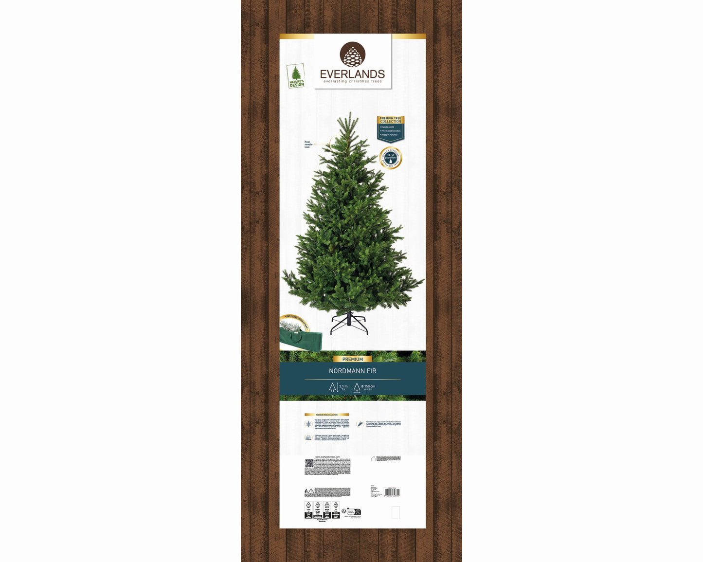 Albero di natale 'Nordmann fir' senza LED D150xH210 - Kaemingk