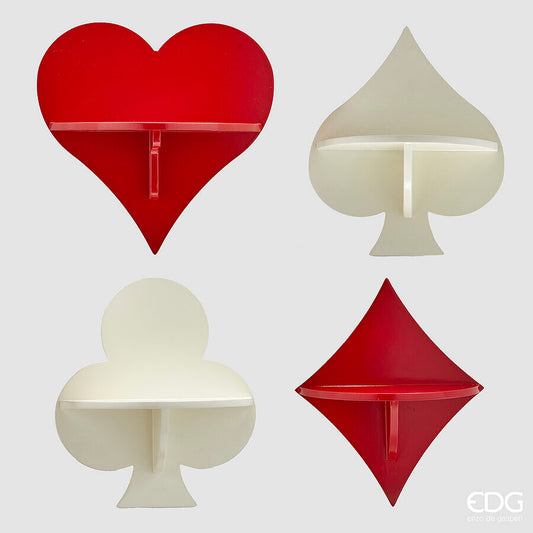 Mensola da appendere a forma di carte 4ass. - EDG