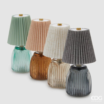 Lampada da tavolo 'Plisse' con led D11,5 H22 - EDG