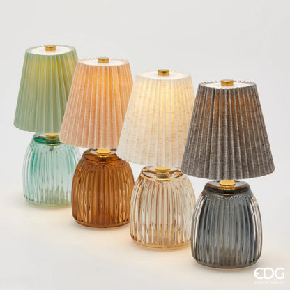 Lampada da tavolo 'Plisse' con led D11,5 H22 - EDG