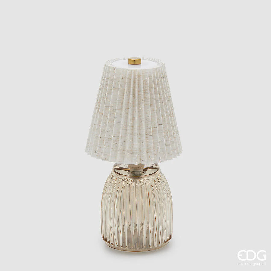 Lampada da tavolo 'Plisse' con led D11,5 H22 - EDG