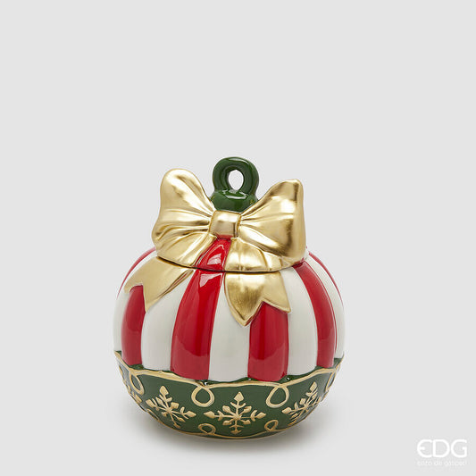 Contenitore a forma di sfera natalizia D16 H17,5 - EDG