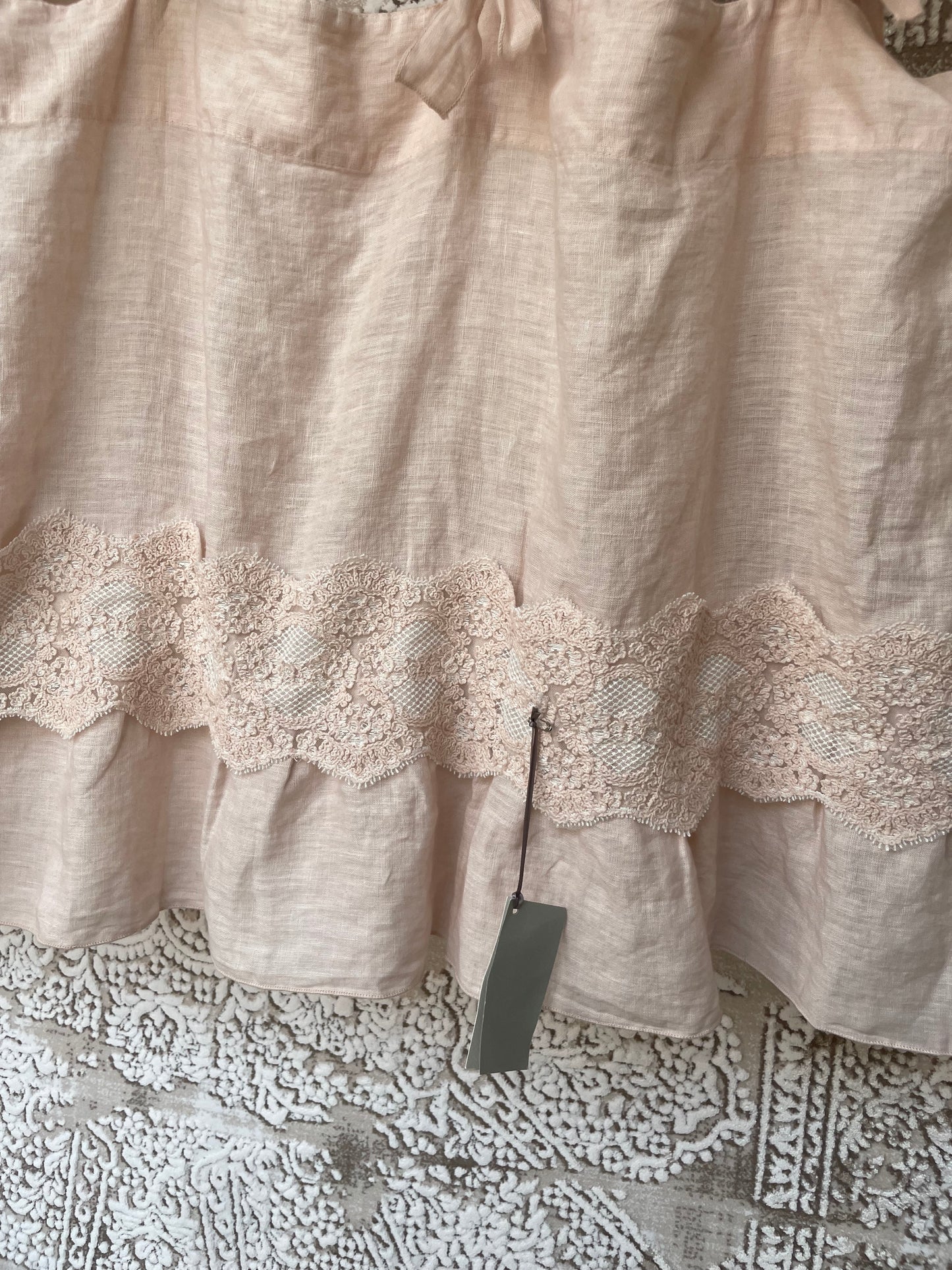 Mantovana volant Petra colore polvere di cipria - Chez moi