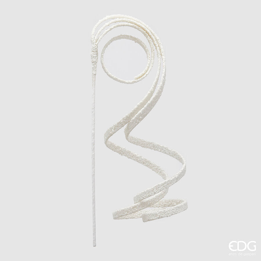 Filanti con 3 rami glitter bianco H120 - EDG