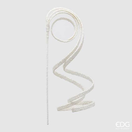 Filanti con 3 rami glitter bianco H120 - EDG