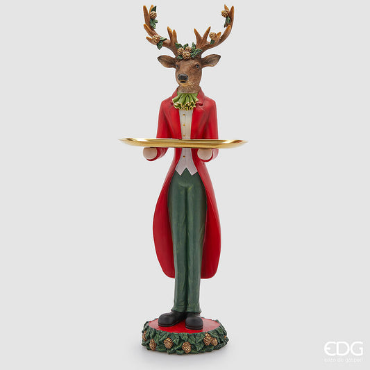 Decoro natalizio mezzobusto renna L19xP16,5XH61 - EDG