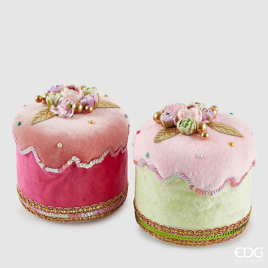 Decoro natalizio  in tessuto a forma di torta D16XH16 - EDG