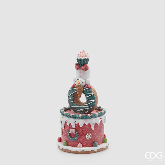 Decoro natalizio a forma di torta D16 H30 - EDG