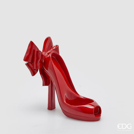 Decoro scarpa portabottiglia rossa L25 P16 H22 - EDG