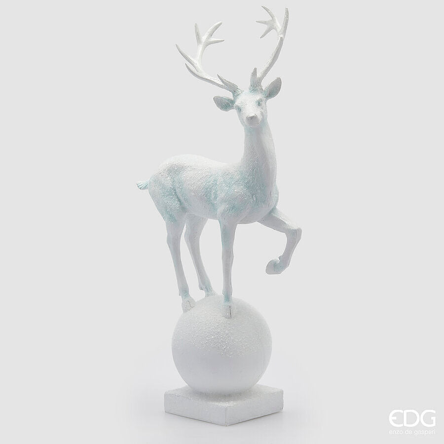 Decoro cervo bianco L33 P19 H69 - EDG