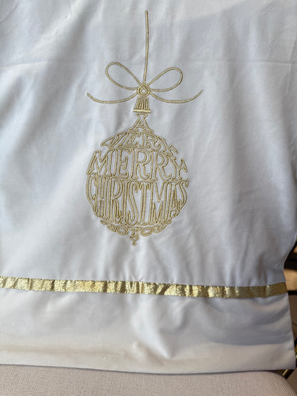 Runner natalizio con sfera e scritta ‘Merry christmas’ 155x45 - Clodette