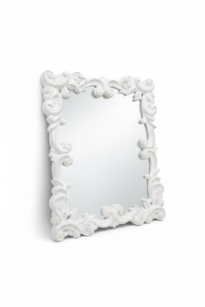 L'Arte di nacchi - Specchio barocco bianco L50 H60