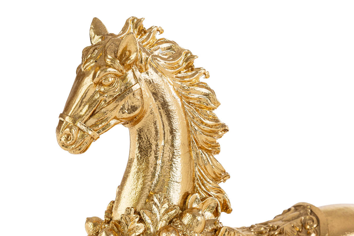 cavallo a dondolo oro decoro natalizio L35xP14xH44 - Le stelle