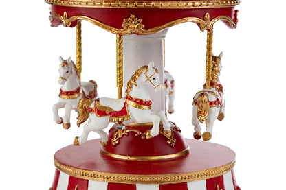 Carillon con cavalli natalizio D14 H35 - Le stelle